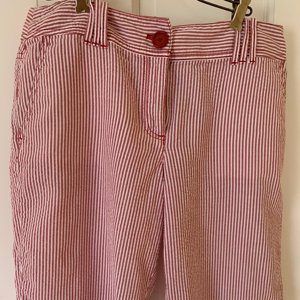 Loft Seersucker Boyfriend Shorts